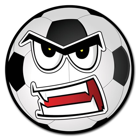 Signmission Angry Soccer Ball Circle Corrugated Plastic Sign C-12-CIR-Angry Soccer Ball